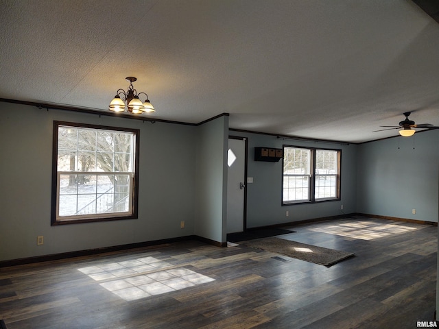 85 Bethlehem Church Ln, Vienna, IL 62995 - entryway featuring crown molding, a textured ceiling, baseboards, and wood finished floors
