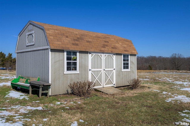 view of shed