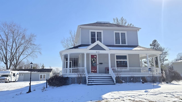 view of front of house featuring a porch