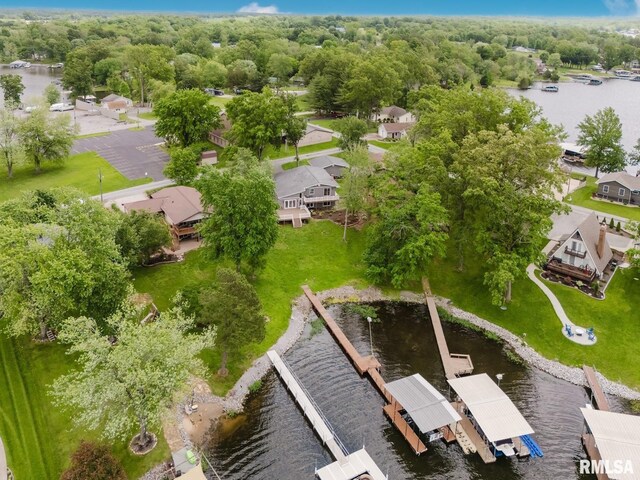 1437 Nassau Ln, Marion, IL 62959 - aerial perspective of suburban area with a large body of water