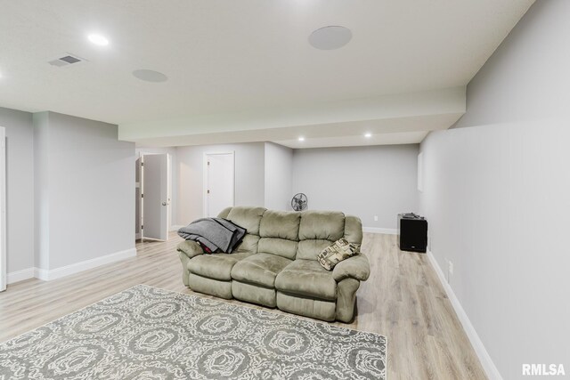 1437 Nassau Ln, Marion, IL 62959 - living room with light wood-type flooring, recessed lighting, and baseboards