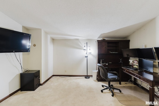 1437 Nassau Ln, Marion, IL 62959 - office with light colored carpet, baseboards, and a textured ceiling