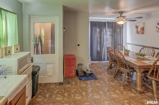 600 N Washington St, Sparta, IL 62286 - dining room featuring a ceiling fan