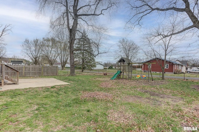 600 N Washington St, Sparta, IL 62286 - view of yard with a patio, fence, and a playground