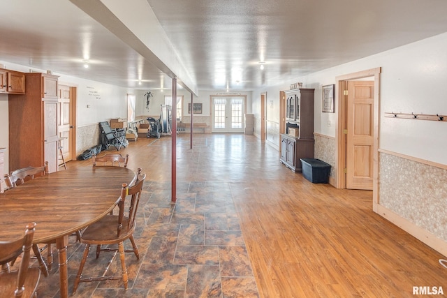 1548 Koehn Rd, Ava, IL 62907 - below grade area featuring french doors and a wainscoted wall