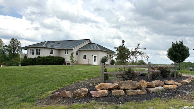 1548 Koehn Rd, Ava, IL 62907 - exterior space featuring a yard, a standing seam roof, and metal roof