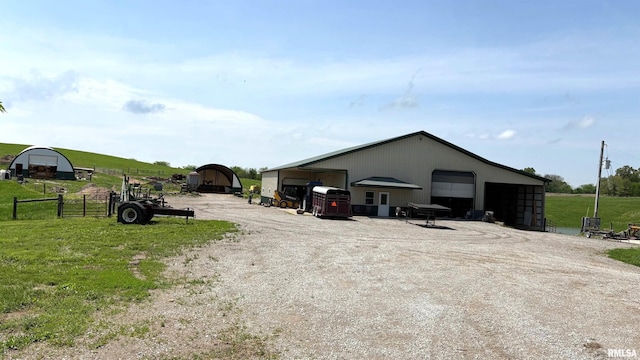 1548 Koehn Rd, Ava, IL 62907 - exterior space featuring fence, a pole building, an outdoor structure, and a garage