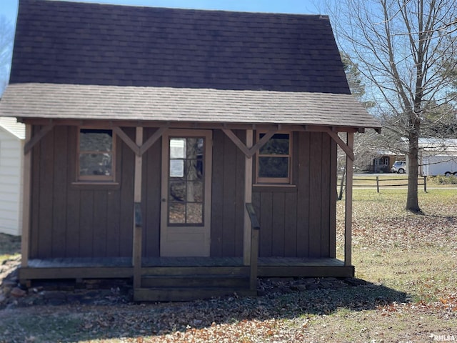 view of outbuilding with an outdoor structure