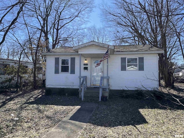 view of bungalow-style home