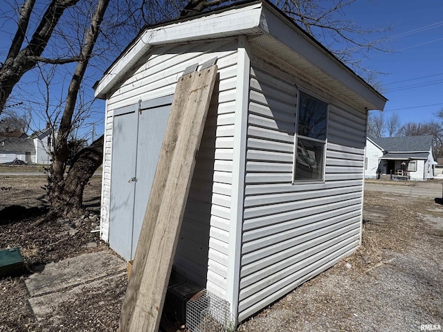 view of shed