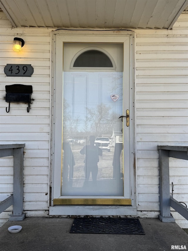 view of doorway to property