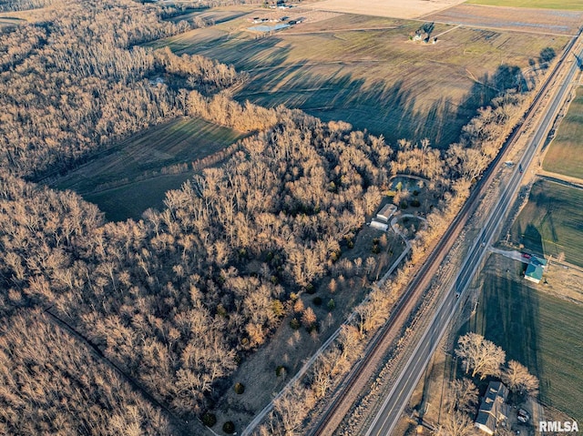 drone / aerial view featuring a rural view