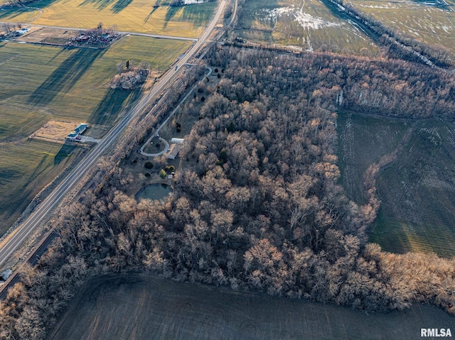 drone / aerial view featuring a rural view