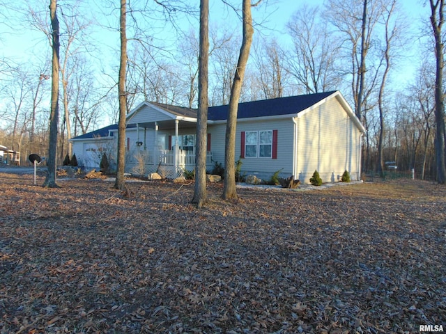 view of front of home with covered porch