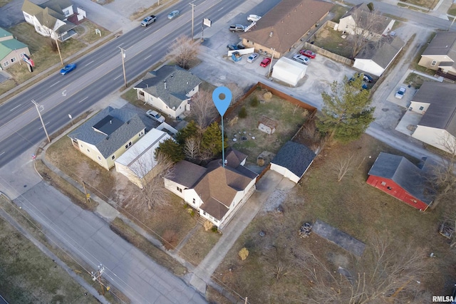 bird's eye view featuring a residential view