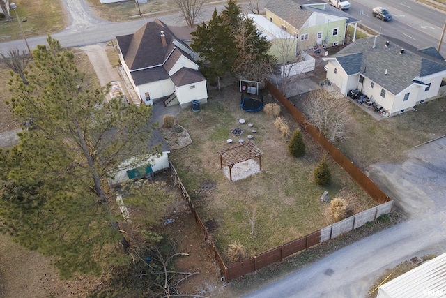 aerial view featuring a residential view