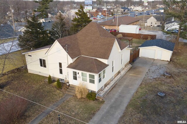 drone / aerial view featuring a residential view