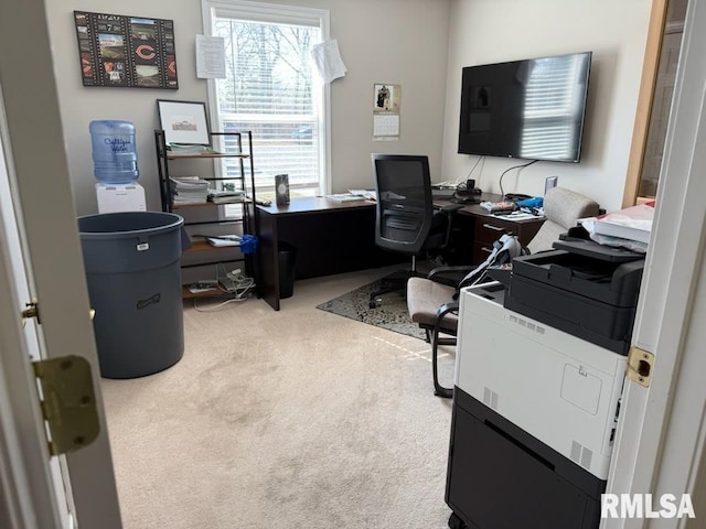 view of carpeted office