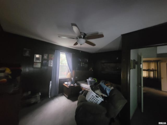 905 W Monroe St, Herrin, IL 62948 - interior space with a ceiling fan and carpet