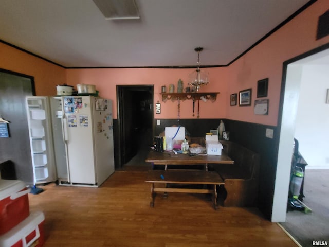 905 W Monroe St, Herrin, IL 62948 - dining area featuring crown molding and wood finished floors