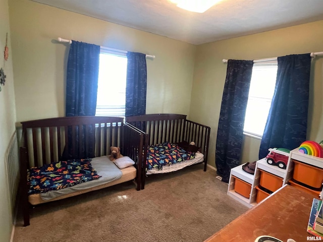 view of carpeted bedroom