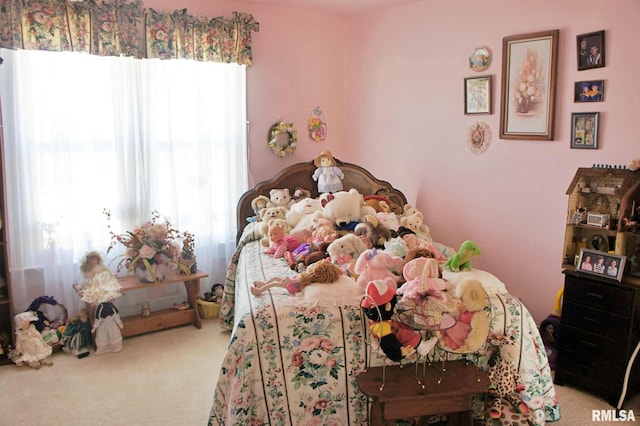 bedroom with carpet floors