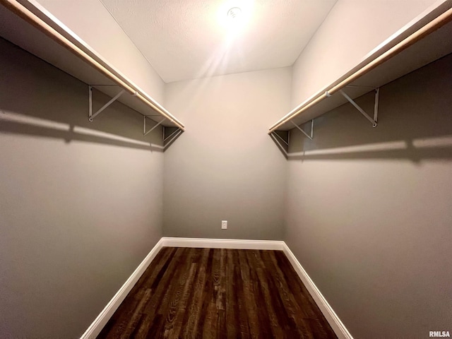 spacious closet with wood finished floors