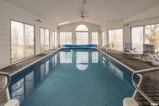 view of pool featuring a covered pool