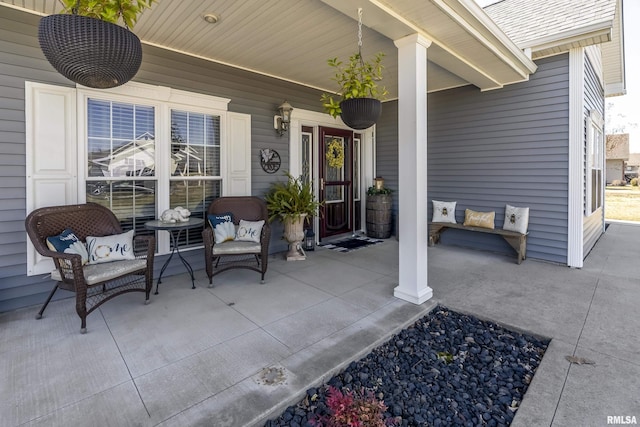 view of patio / terrace featuring covered porch