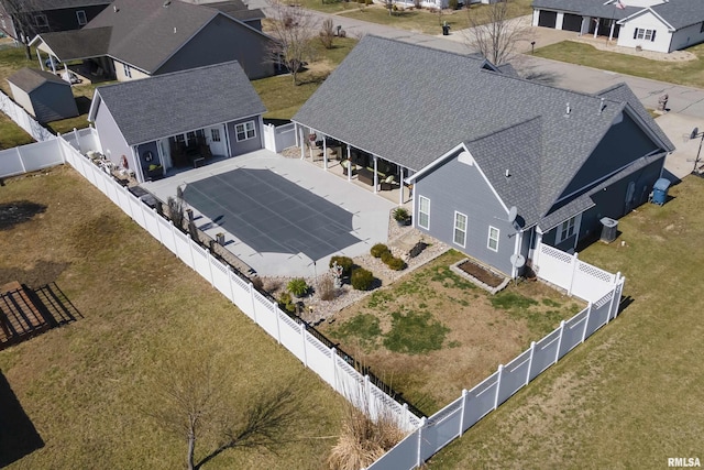 bird's eye view featuring a residential view