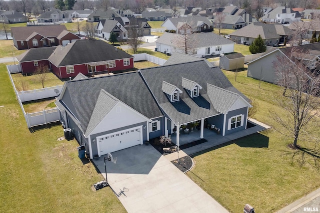 aerial view featuring a residential view