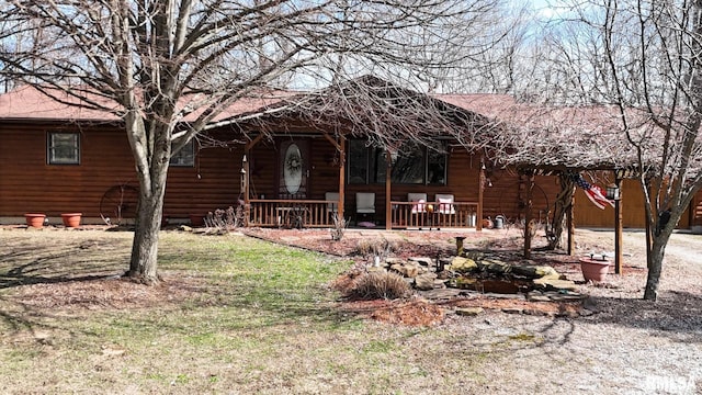 view of front of home with a porch