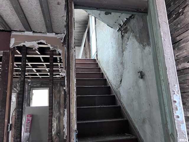 view of stairway