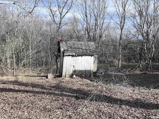 view of shed