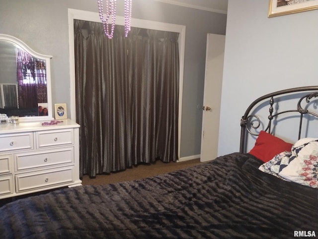 bedroom featuring carpet