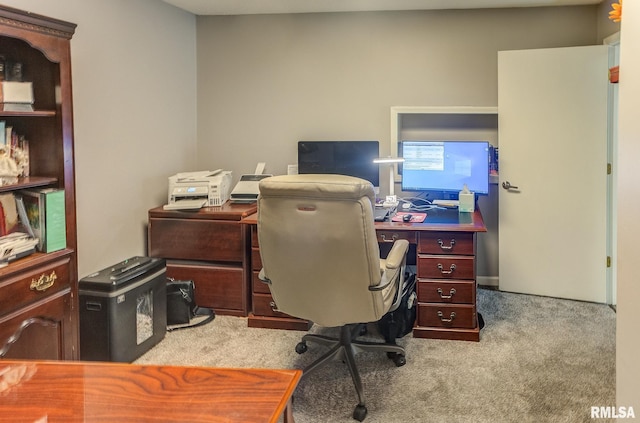 home office with carpet