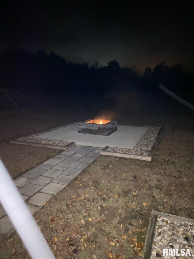 0000 Bolen Store Rd, Thompsonville, IL 62890 - yard at twilight featuring a fire pit