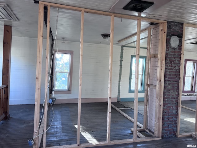 misc room with wood-type flooring