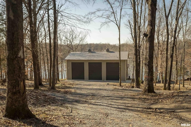 garage with driveway