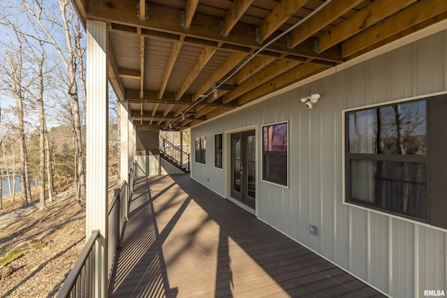 deck featuring french doors