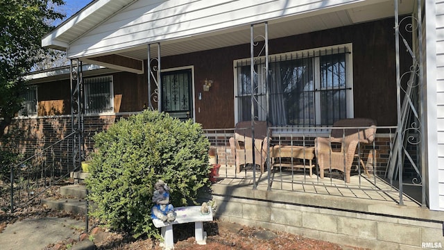 exterior space featuring a porch