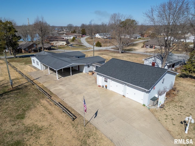 drone / aerial view featuring a residential view