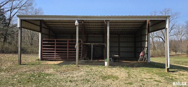 view of pole building with a carport