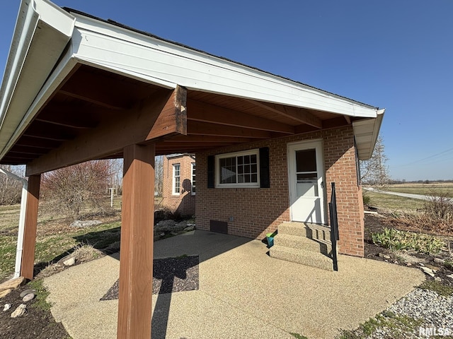 view of patio with entry steps