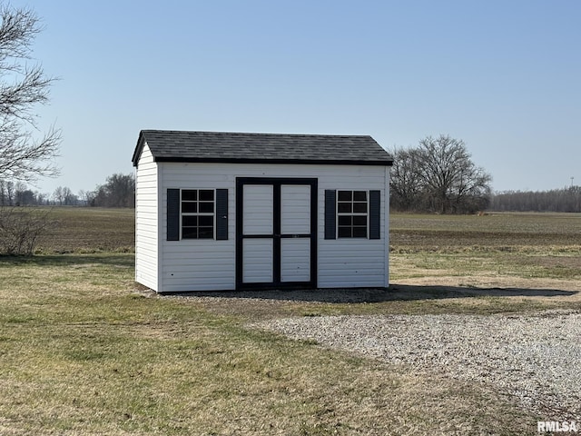 view of shed