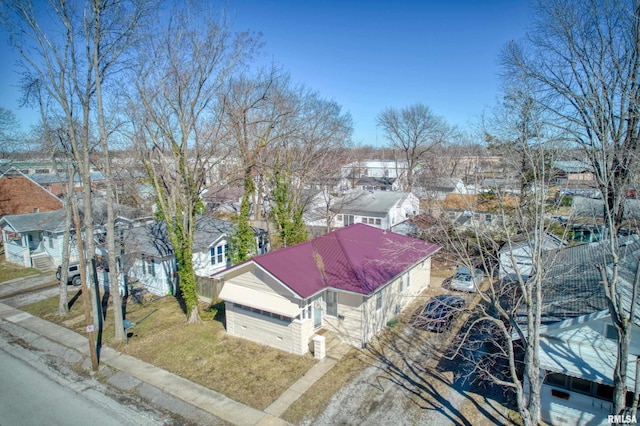 birds eye view of property featuring a residential view