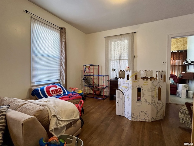 bedroom featuring wood finished floors