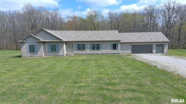 2814 Chouteau Ave, Odin, IL 62870 - single story home with a front yard, crawl space, and gravel driveway