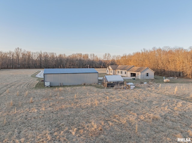 2814 Chouteau Ave, Odin, IL 62870 - exterior space featuring an outbuilding, a pole building, and metal roof