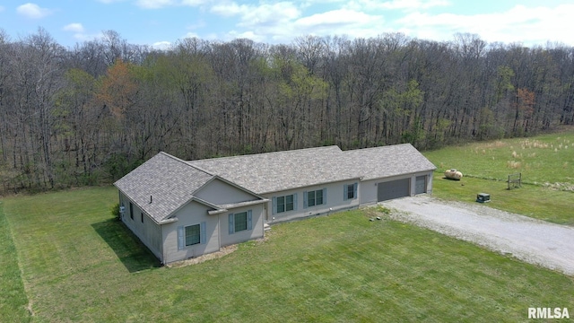 2814 Chouteau Ave, Odin, IL 62870 - birds eye view of property featuring a wooded view